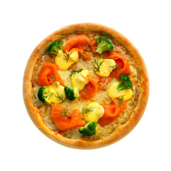 Salmon pizza