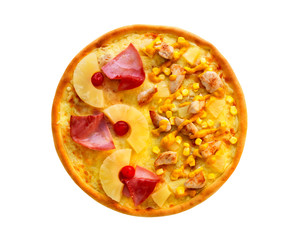 Pizza with ham
