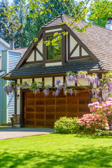 Garage door in Vancouver, Canada.