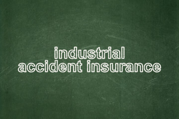 Fototapeta premium Insurance concept: Industrial Accident Insurance on chalkboard background