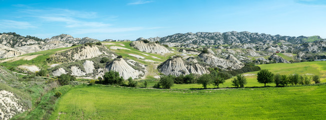 Calanchi mountains of panorama view