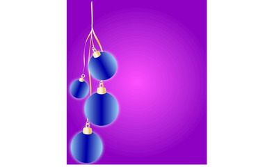 Fototapeta premium Christmas card background with balls