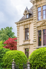 View of historic Zurich city center  on a cloudy day in summer, Canton of Zurich, Switzerland.