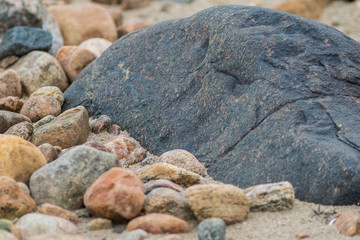Fototapeta na wymiar Stones on beach