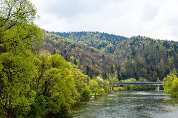 Fototapeta premium colorful countryside view in carpathians