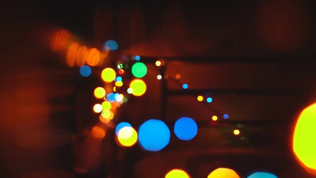 Garland with small lighters. 4K