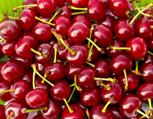 Juicy cherries, background