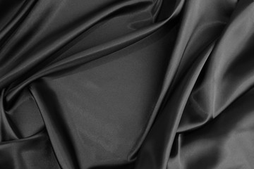 Black silk fabric