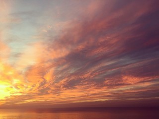 Fototapeta na wymiar tramonto rosa mare