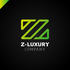 Fototapeta na wymiar Letter Z - vector luxury and royal, fashion style logo. Line typeface logotype