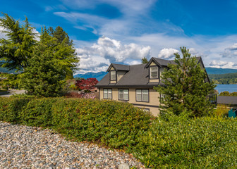 Luxury house at sunny day in Vancouver, Canada.