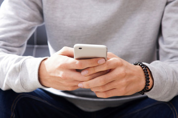 hands with mobile phone