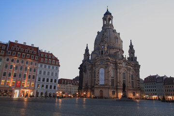 View of the Frauenkirche in the morning 