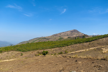 Mountain Landscape and volcano in Jalapa Guatemala.