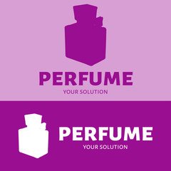 Perfume vector logo. Brand's logo in the form of perfume
