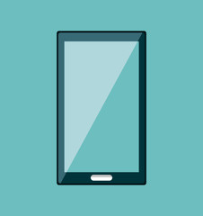 smartphone technology data flat icon vector illustration design