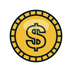 coin money isolated icon vector illustration design