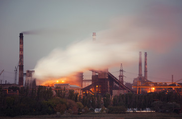 Fototapeta na wymiar Panorama of industrial landscape