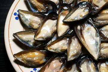 cozze crude aperte