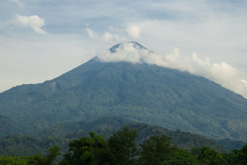 Volcano in Guatemala lake Atitlan