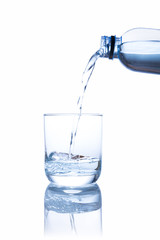 Concept of drinking. glass of water. with clipping path