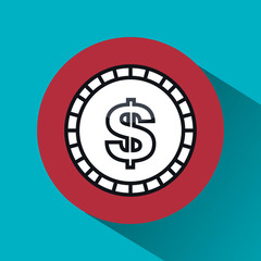 coin money isolated icon vector illustration design