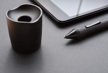 pencil graphics for tablet and holder for it