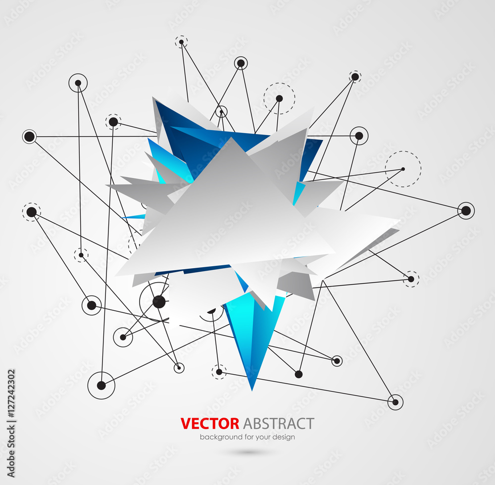 Aufkleber vector geometric background with triangles