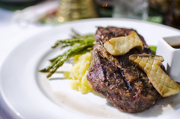 Steak Dinner with Mushrooms