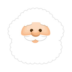 Naklejka premium santa claus character kawaii style vector illustration design