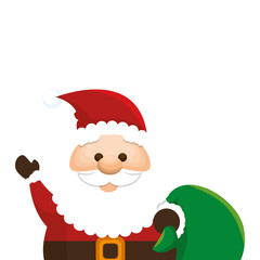 santa claus character kawaii style vector illustration design