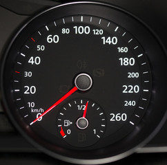 Classic speedometer of car