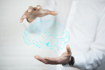 man hand  brain