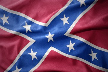 waving colorful confederate flag
