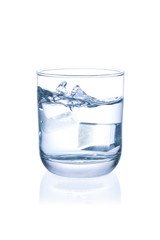 Concept of drinking. glass of water. with clipping path