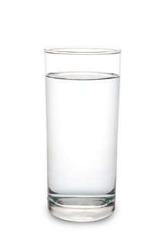 Concept of drinking. glass of water