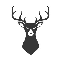 reindeer christmas character icon vector illustration design