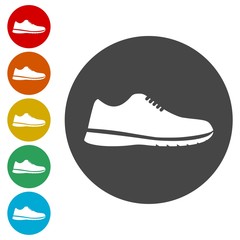 Sport shoe icons set 