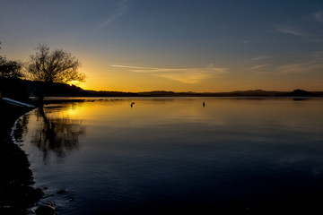 tramonto sul lago di Bolsena