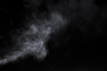 Smoke and Fog on Black Background