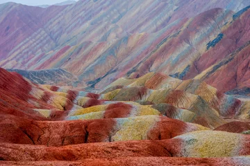Printed kitchen splashbacks Zhangye Danxia Rainbow mountains, Zhangye Danxia geopark, China