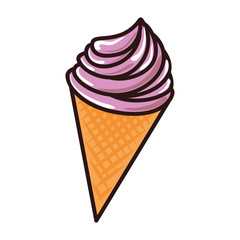 ice cream delicious isolated icon vector illustration design