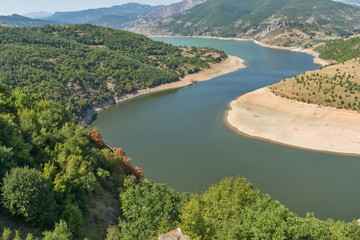Obraz na płótnie Canvas Arda River meander and Rhodopes mountain, Kardzhali Region, Bulgaria