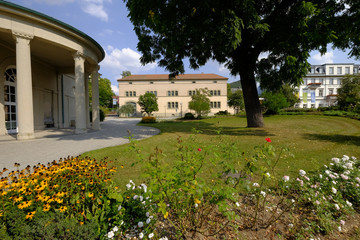 Stadtansicht  und Kurpark des Staatsbades Bad Kissingen, Unterfranken, Bayern, Deutschland