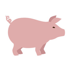 pig animal farm icon vector illustration design