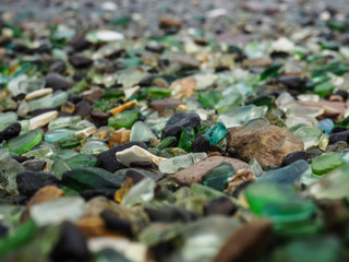 Glass beach. Vladivostok. Russia