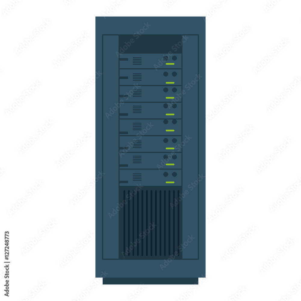 Canvas Prints computer desktop server isolated icon vector illustration design