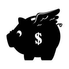 piggy savings money icon vector illustration design