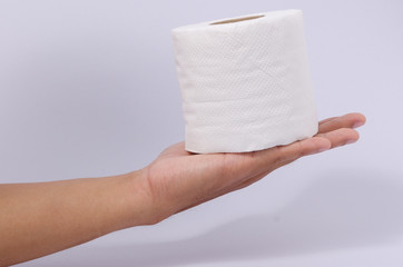 Isolated tissue papaer in hand