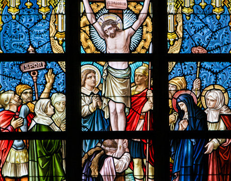 Stained Glass - Jesus on the Cross